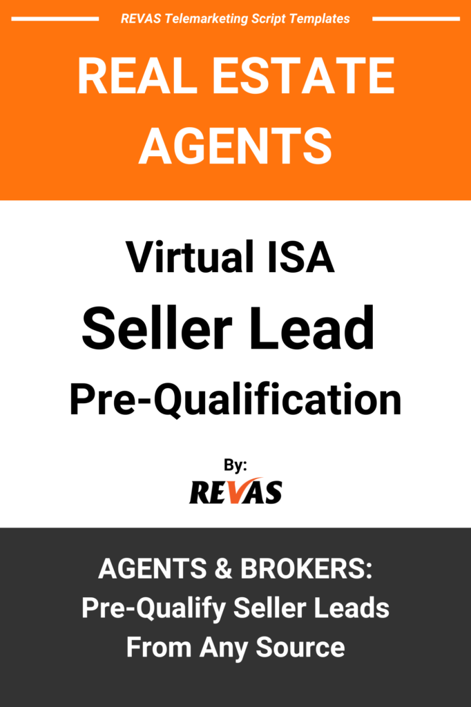 SCRIPTS - Agent - ISA SELLER Pre-Qual Script